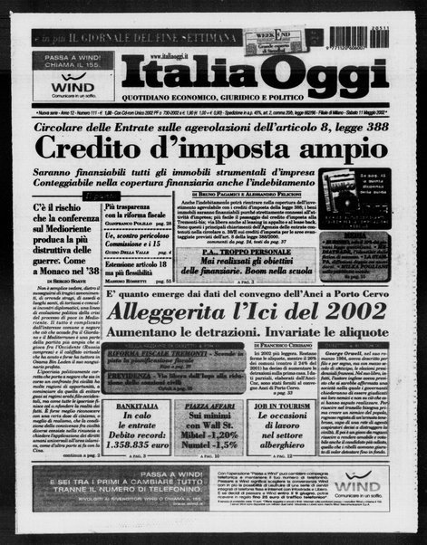 Italia oggi : quotidiano di economia finanza e politica